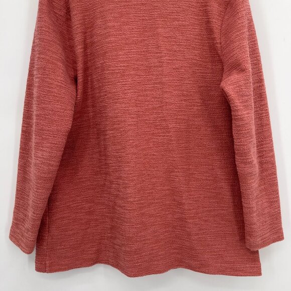 BB Dakota Women’s Open Front Blazer Cardigan Jacket Pink Textured Knit Pockets - Picture 6 of 10